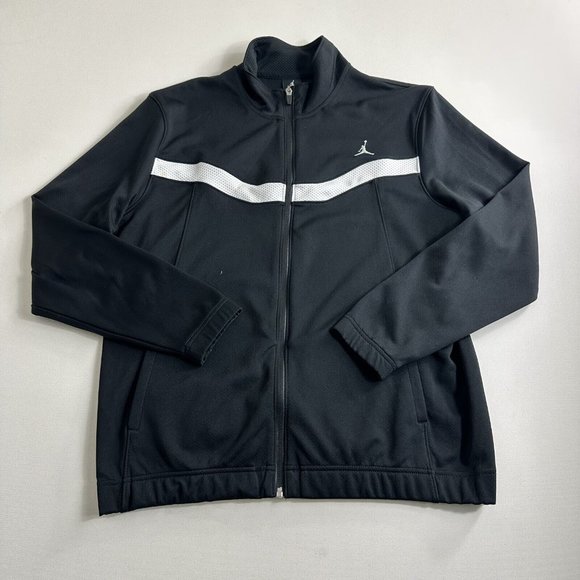 Men's‎ Nike Prime Fly Zip-Up Casual Track Jacket Black/White 547631 010 Sz Large